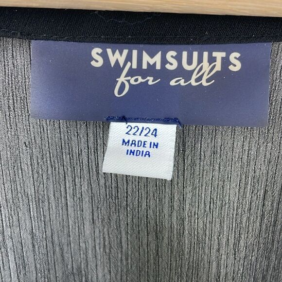 Swimsuits for all Kaftan Swimsuit Cover Semi sheer Black size 22/24 - Picture 5 of 11